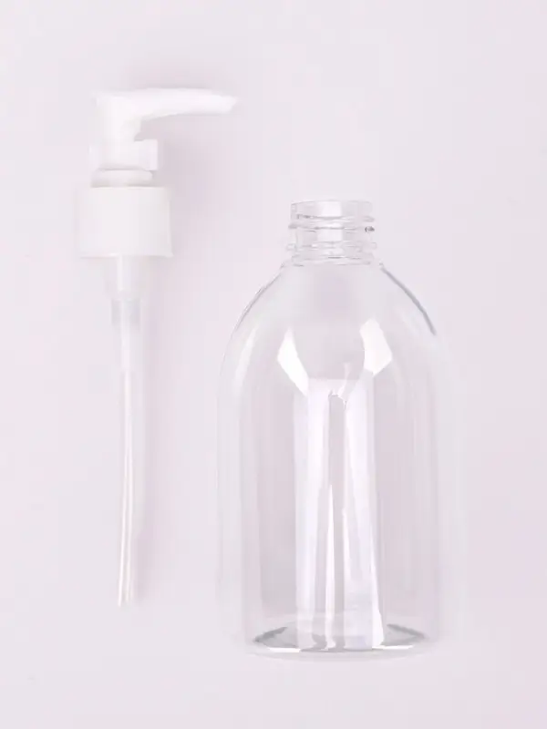 Бутылочка для хранения, с дозатором, 270 мл, белая, прозрачная
