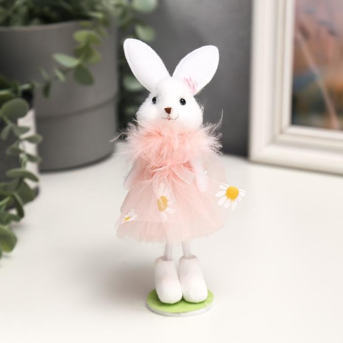 Сувенир текстиль  Сувенир текстиль "Заюшка в платье с ромашками" МИКС 17х5х4 см