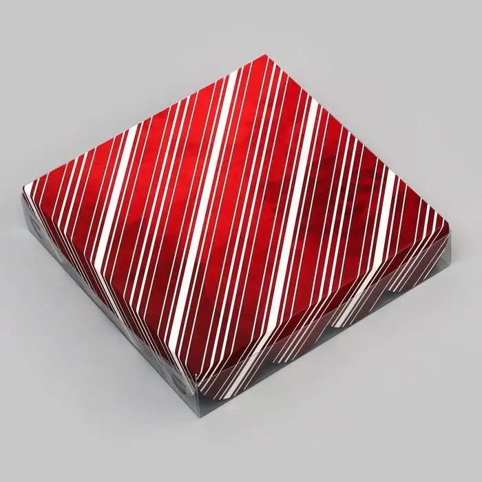 Коробка для печенья, «Новогодние трости!», 15×15×3 см, Новый год Коробка для печенья, «Новогодние трости!», 15×15×3 см, Новый год