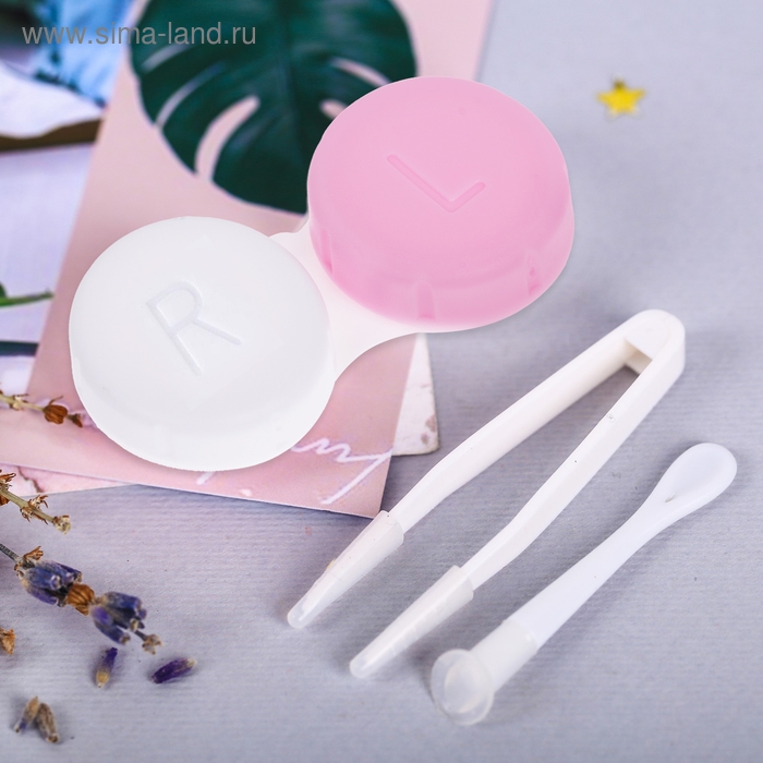 Контейнер для линз с зеркалом Контейнер для линз с зеркалом "Сладости"