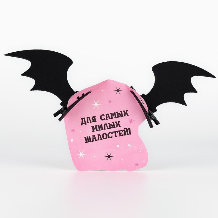 Заколки для волос ушки «Крылья», черные, 2 шт, 11 х 12 см Заколки для волос ушки «Крылья», черные, 2 шт, 11 х 12 см