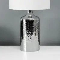Настольная лампа с абажуром RISALUX &laquo;Слинг&raquo;, Е27, 40 Вт, хром, 30&times;30&times;58 см