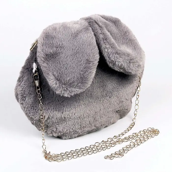 Сумка детская &laquo;Зайчик&raquo;, 20&times;20 см, серая