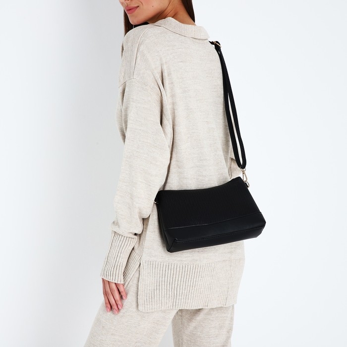 Сумка кросс-боди на молнии, цвет чёрный Сумка кросс-боди на молнии, цвет чёрный