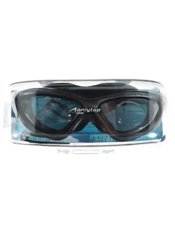 Очки для плавания ONLYTOP, беруши, цвет чёрный