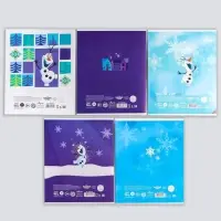 Тетрадь в линейку 12 листов, 5 видов МИКС, обложка мелованный картон, &laquo;Холодное сердце&raquo;