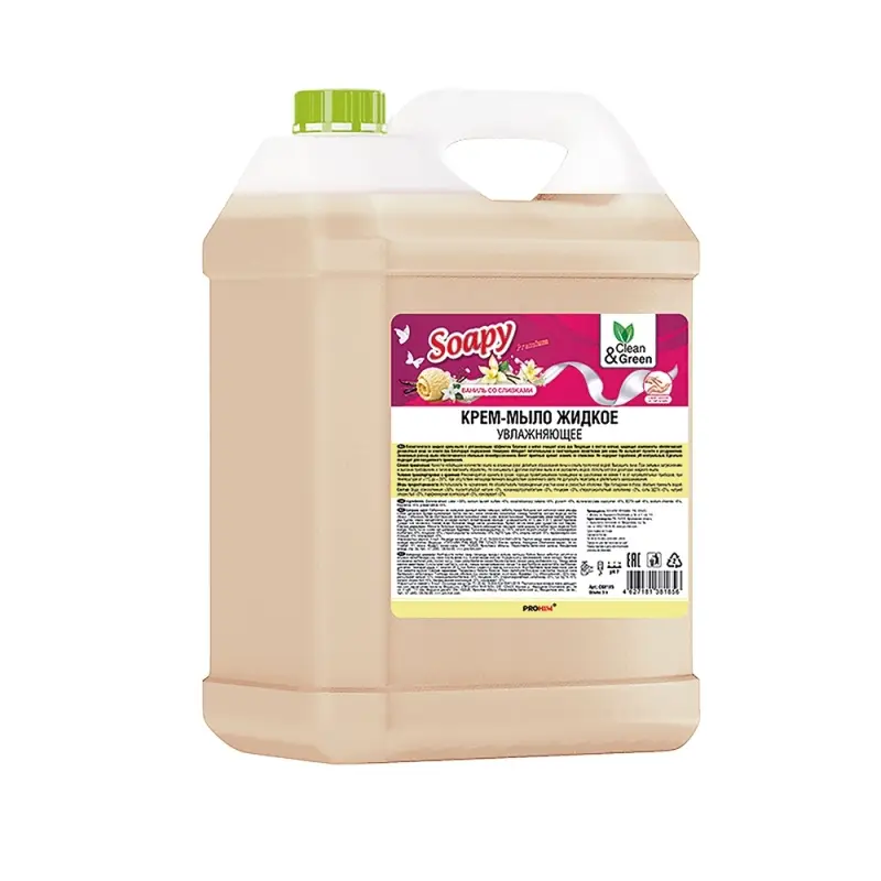 Жидкое крем-мыло INTENSE сливочная ваниль 5 л. увлажняющее Clean&Green CG8185