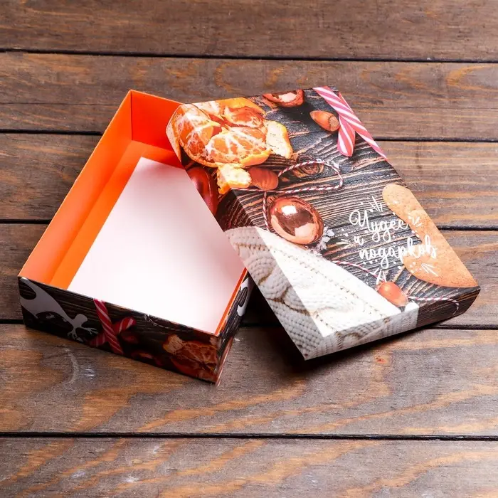 Коробка подарочная новогодняя складная, «Чудес и подарков», 21×15×5.7 см Коробка подарочная новогодняя складная, «Чудес и подарков», 21×15×5.7 см