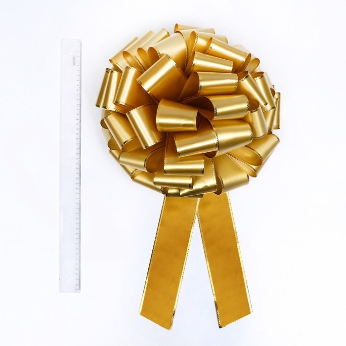 Бант-шар подарочный №7, золотистый Бант-шар подарочный №7, золотистый