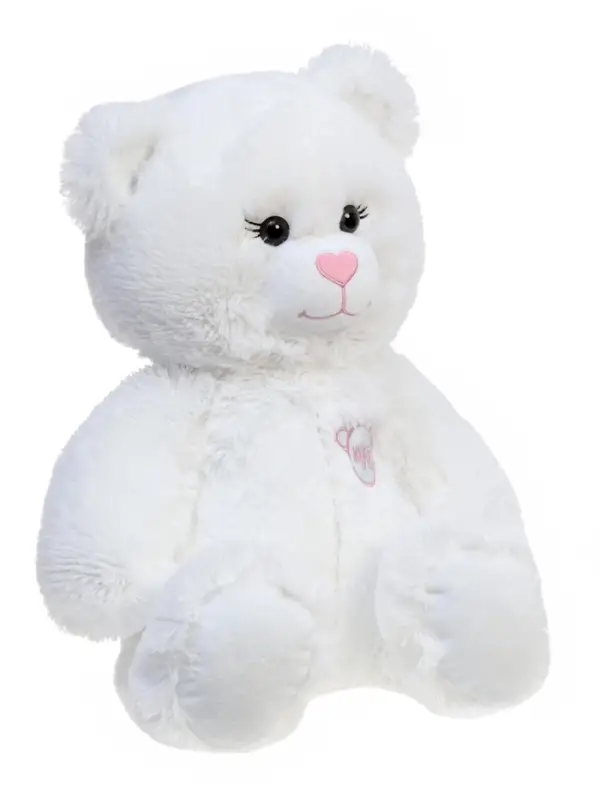Мягкая игрушка &laquo;Медведь&raquo;, в комплекте 3 открытки, белый, 40 см (65 см)