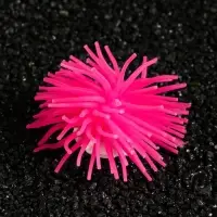 Декоративный анемон для аквариума, 8 х 5 см, розовый