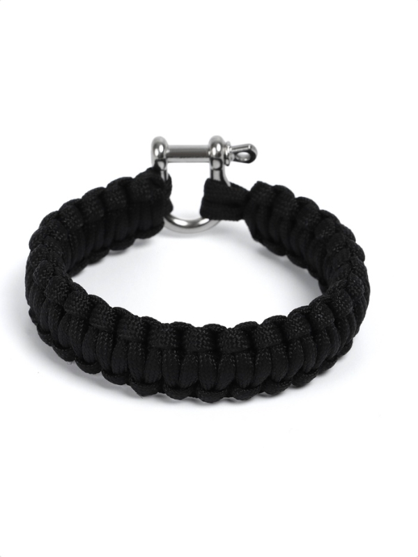 Браслет из паракорда, 25 см, черный