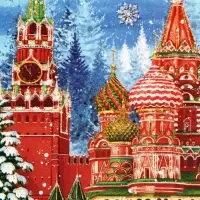 Подарочная новогодняя коробка «Кремль» конфета красная, 20×10×6 см