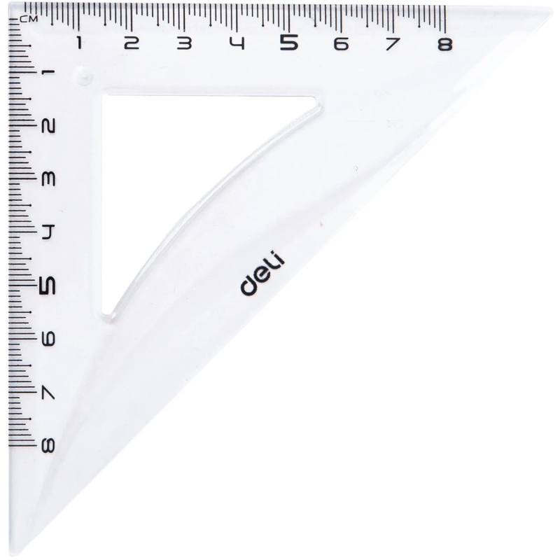 Набор чертежный Deli EG00412 средн:лин 20см,угольн 11 и8см,трансп12см,прозр