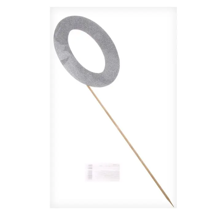 Топпер в торт «Цифра 0», цвет серебро Топпер в торт «Цифра 0», цвет серебро