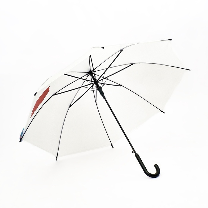 Зонт полуавтоматический «Медведь», 8 спиц, R = 47/54 см, D = 108 см, цвет белый Зонт полуавтоматический «Медведь», 8 спиц, R = 47/54 см, D = 108 см, цвет белый