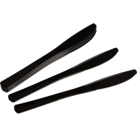 Нож одноразовый 200мм, черный, ПС 50 шт/уп