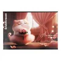 Альбом для рисования А4 ErichKrause Prima Cat, 8 листов, на скобе, МИКС