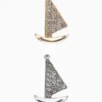 Брошь "Парусник",  (фас 12шт), цвет МИКС