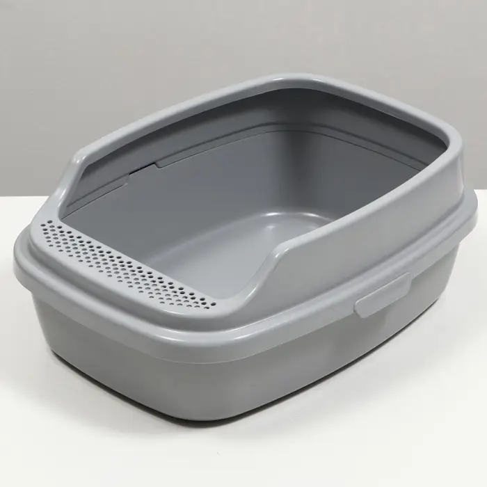 Туалет Айша M с бортом 53&times;39&times;21 см серый FIX