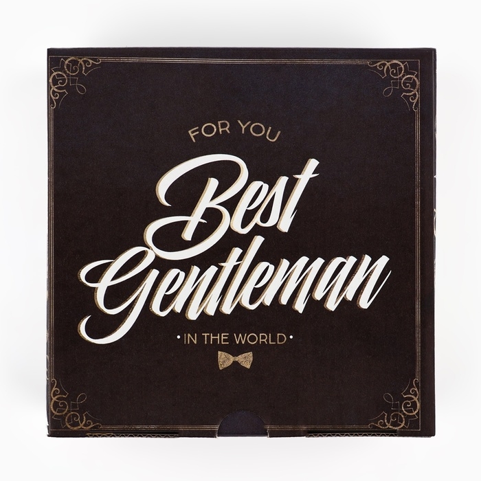 Коробка подарочная сборная, упаковка, «Джентльмену», 15 х 15 х 7 см Коробка подарочная сборная, упаковка, «Джентльмену», 15 х 15 х 7 см