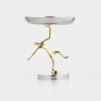 Салатник на подставке &laquo;Человек&raquo;, 17&times;17&times;20 см, нержавеющая сталь, латунь