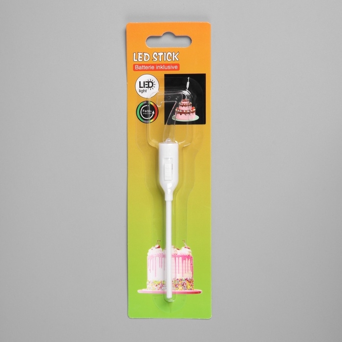 Светодиодная свеча  Светодиодная свеча "Цифра 7", 14.5 см, от батареек LR1130х3 (в комплекте), свечение мульти (RGB)