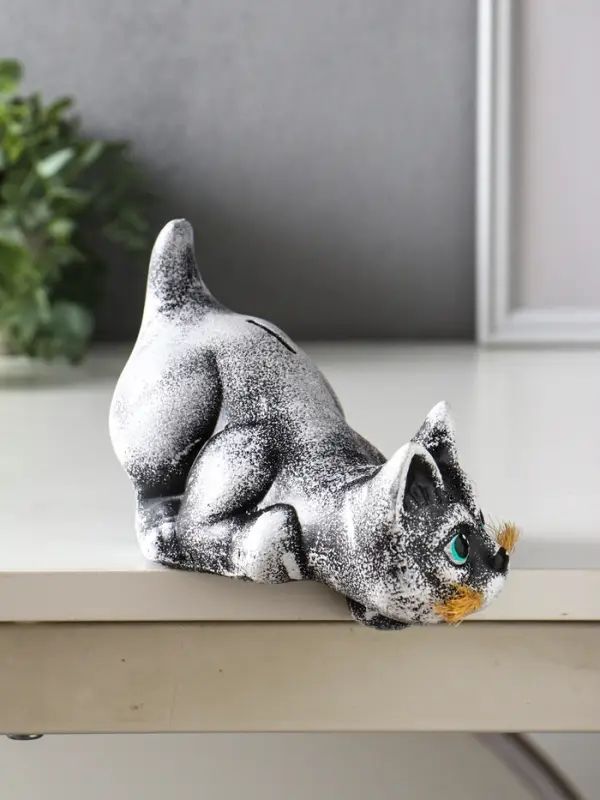 Копилка "Кот Василий" 11,5х18х9 см, белый