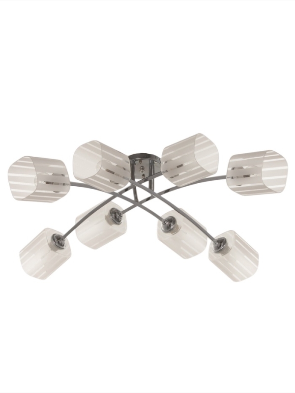 Люстра 6591182/8 E27 40Вт хром 90х90х21 см BayerLux Люстра 6591182/8 E27 40Вт хром 90х90х21 см BayerLux
