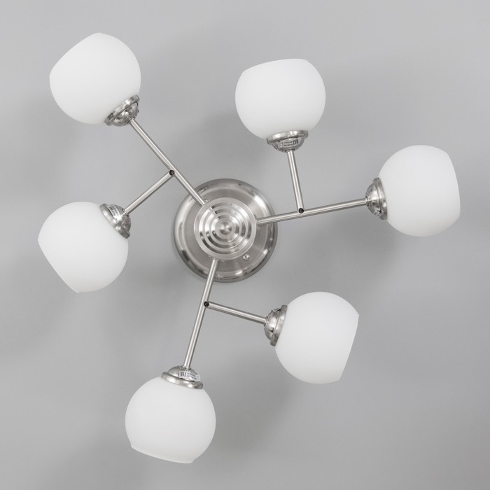 Люстра потолочная Виола 6х40Вт Е27 Хром 64x64x19 см Люстра потолочная Виола 6х40Вт Е27 Хром 64x64x19 см