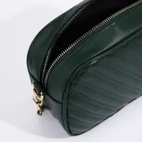 Сумка женская кросс-боди на молнии, 21&times;7&times;14 см, зелёный