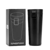 Термокружка Мастер К Style, 380 мл, сохраняет тепло 8 ч, с ситечком, нержавеющая сталь, чёрная