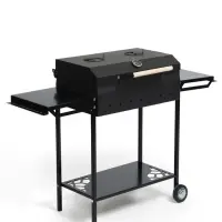 Мангал GrilMe MAX, 115&times;35&times;83 см, сталь 2 мм, термометр, 2 полки, колёса