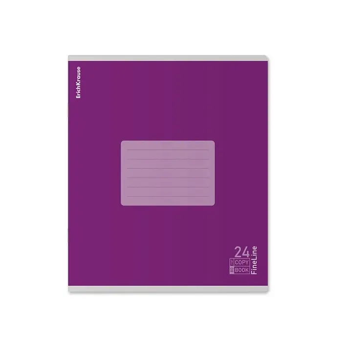 Тетрадь 24 листа в линейку, ErichKrause FineLine, обложка мелованный картон, МИКС