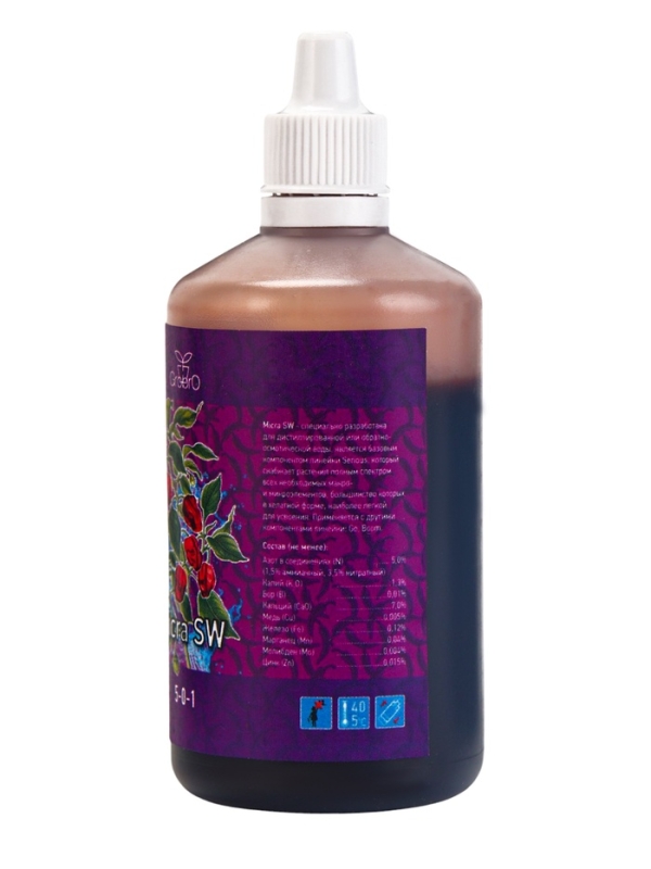 Удобрение для гидропоники  Удобрение для гидропоники "GroBro" Serious Micra SW, 100мл