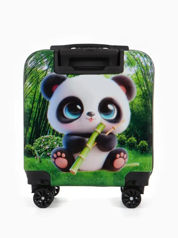 Чемодан дет Панда 18 Чемодан дет Панда 18", 35*22*27 см, отдна молнии, код.замок, 4 колеса,