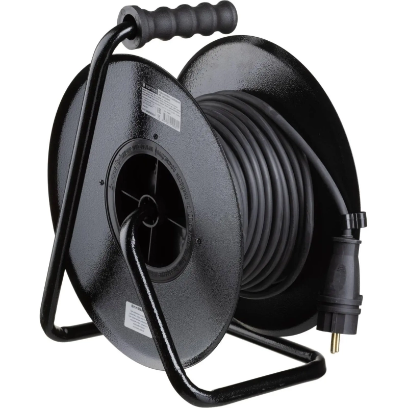 Удлинитель Topfort метал. КГ 3x2,5 кв.мм 50м 16А 4 гнезда с/з.,с/загл.,IP44