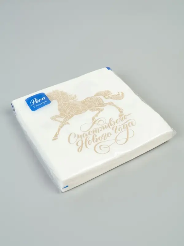 Салфетки бумажные трёхслойные «Счастливый год», 33х33, 20 шт