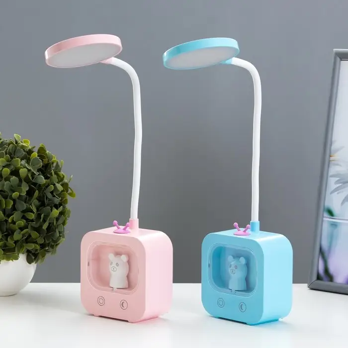 Лампа настольная RISALUX &laquo;Мишка&raquo;, светодиодная, 5 Вт, USB, АКБ, МИКС, 5&times;10&times;43 см