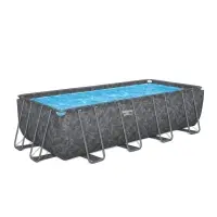 Бассейн каркасный Power Steel, 549&times;274&times;132 см, фильтр-насос, лестница, тент, прямоугольный, 561KA Bestway