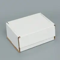 Коробка самосборная, белая, для подарков, хранения и отправки посылок, 22&times;16.5&times;10 см