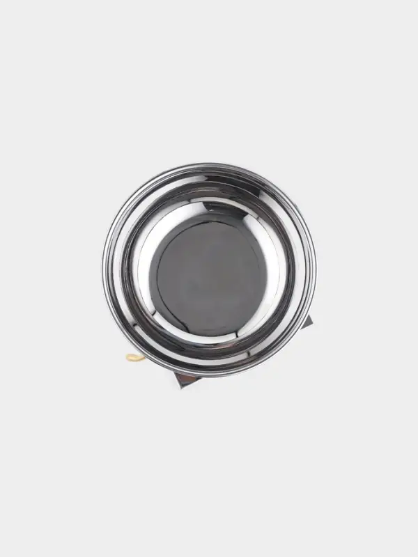 Блюдо сервировочное на подставке &laquo;Человек&raquo;, d=13 см, нержавеющая сталь, латунь