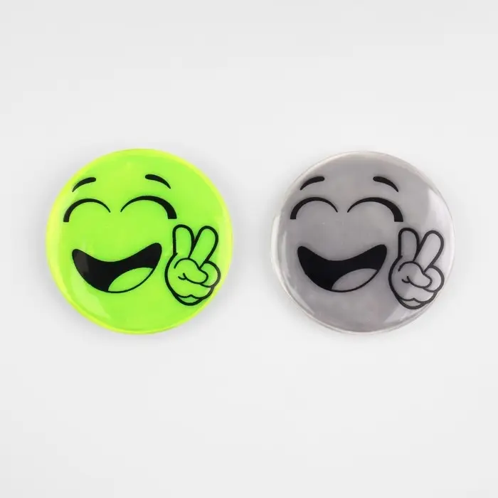 Светоотражающий значок &laquo;Всем мир&raquo;, d=5.8 см, жёлтый