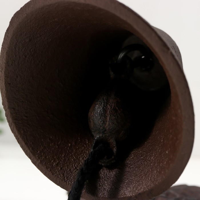 Колокол сувенирный чугун  Колокол сувенирный чугун "Филин - полёт" 23х14,5х21,6 см