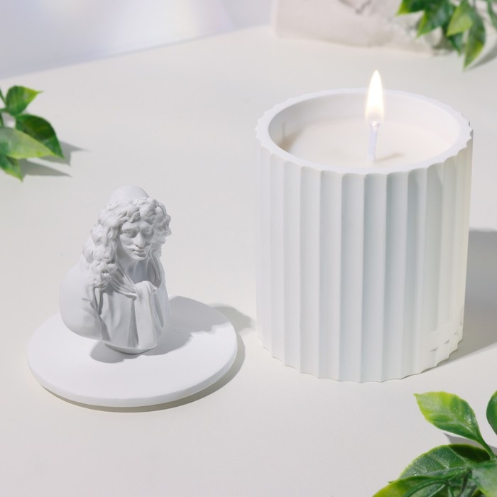 Свеча в бетоне ароматическая  Свеча в бетоне ароматическая "Мольер", мед и апельсин, 13х7 см, соевый воск, 160 г