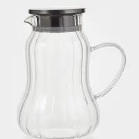 Кувшин стеклянный "Богема.Дольки", 1000 мл, 12,5х16х20,5 см