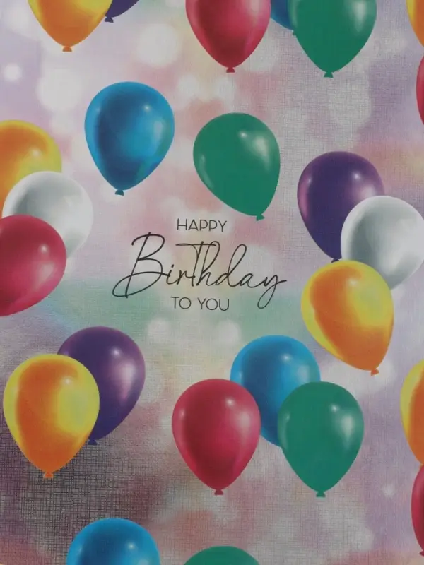 Бумага упаковочная глянцевая с фольгированием Happy Birthday, 70&times;100 см