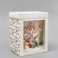 Коробка складная «Карусель с лошадками» 18×23×14 см Коробка складная «Карусель с лошадками» 18×23×14 см