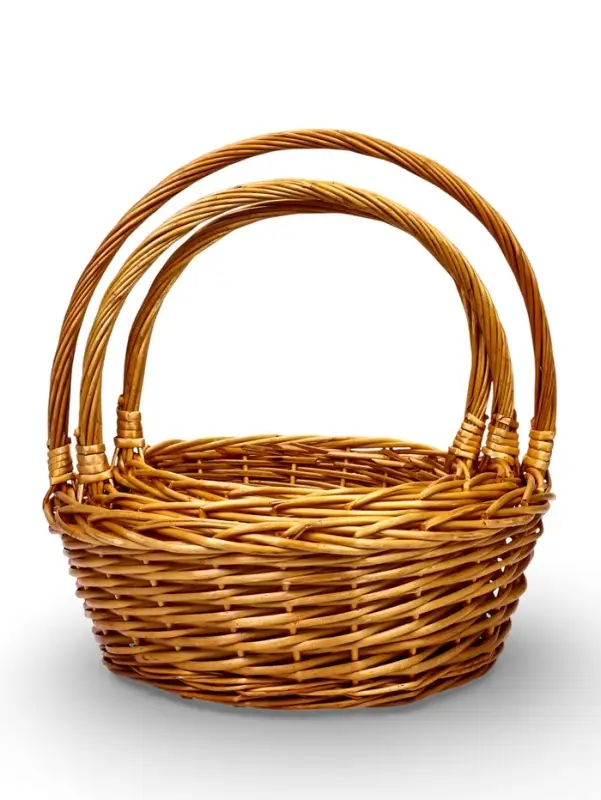 Набор корзин 3 шт 44х44х16, 37х37х14, 31х31х12 см руска 17/15/13см  лоза натур