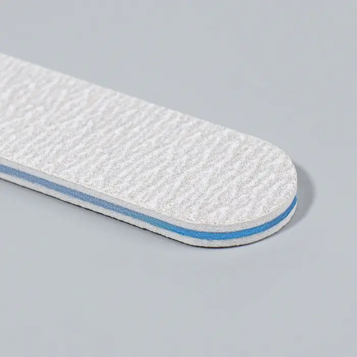 Пилка - мини для ногтей, прямая, 180/200 грит, 11 см, серая